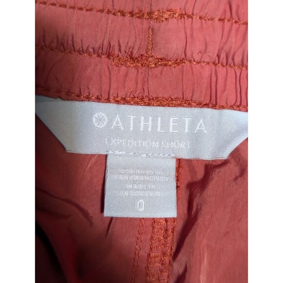 Athleta Expedition Shorts 0 Etruscan Red Elastic Waist Activewear Short 2.5 157 - Picture 5 of 7